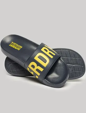 Superdry Damen Vegan Code Core Badesandalen Marineblau - Größe: S - 29.99 - FashionsVida