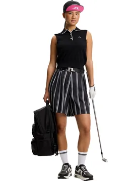 Shorts 30Y Carmen Striped Long, schwarz/weiss 26 - J.lindeberg - FashionsVida