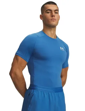 T-shirt à Manches Courtes Heatgear Armour Comp Blue / White L - Under armour - FashionsVida