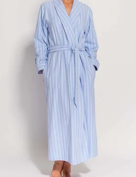 Westwood Womens Stripe Cotton Dressing Gown - - Size: L - British Boxers - FashionsVida