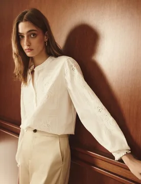 Blusa de mujer manga larga bordado parches - Lloyd's - FashionsVida
