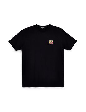 T-shirt nera in cotone con logo 01 XL