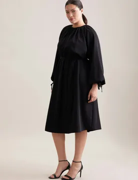 Raglankleid mit Schleifendetail Schwarz 54 - Seidensticker.com - FashionsVida