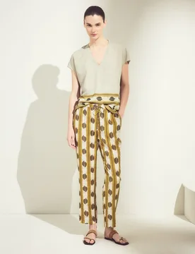 Pantalón pijamero de mujer con print - Woman El Corte Inglés - FashionsVida