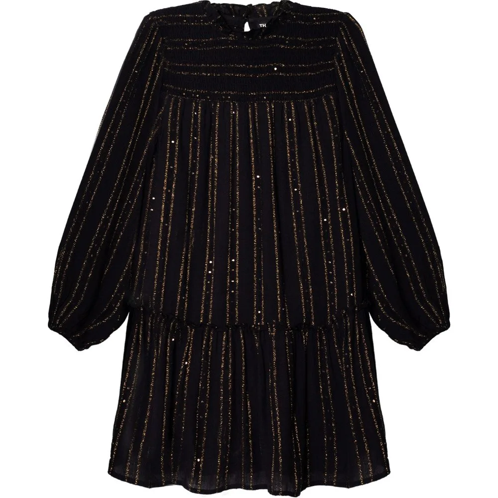 Vestido corto con lúrex de mujer - The-Are - FashionsVida