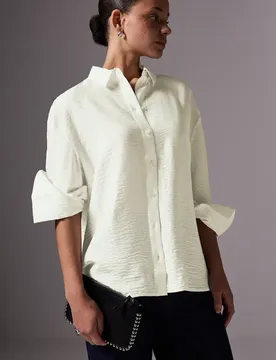 Street One Relaxed Fit Oversize Bluse female Weiß