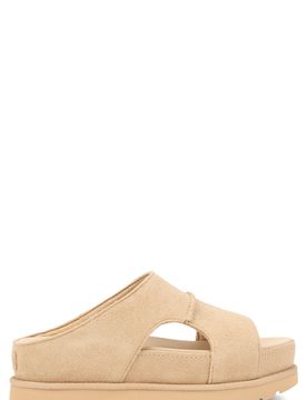 High Cutout Slip-On Wedge Sandals
