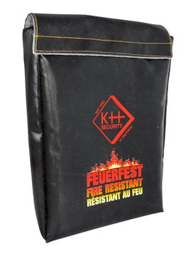 Feuerfeste Dokumententasche schwarz rot