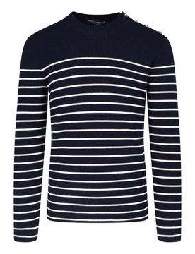 Maglia a righe in lana vergine