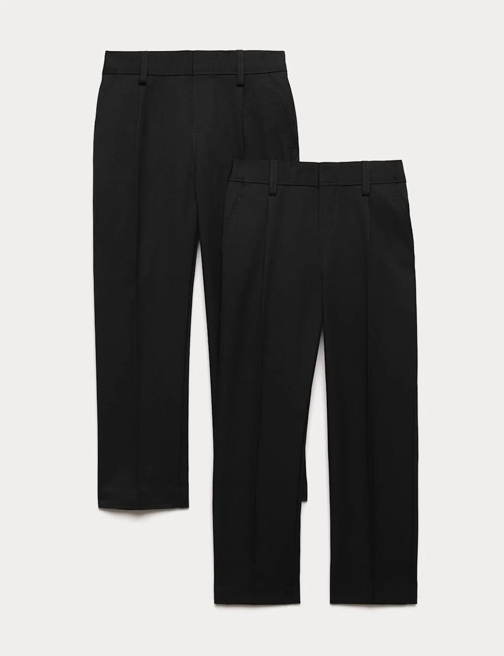 Pack Boys' Pleat Front Trousers (2-18 Yrs) Black male - M&S - FashionsVida