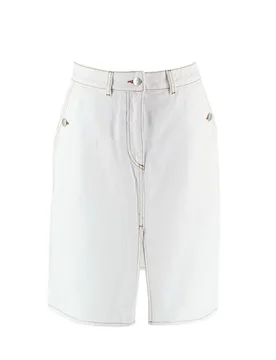 SS23 White Denim Zoe Skirt - Saks Potts - FashionsVida