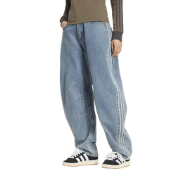 High Rise Barrel Leg Denim Pant Women Pants - Blue - Size XXXS - Cotton Jersey - Blue - Size: XXXS