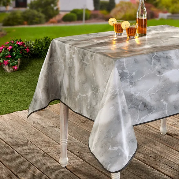 Tischdecke "Marmor" hellgrau, 130x160 cm - 3Pagen - FashionsVida