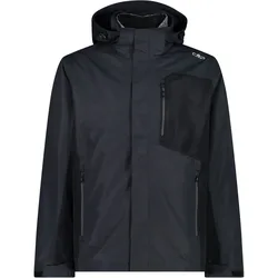 Zip Hood Detachable Inner Herren Doppeljacke, grau 54