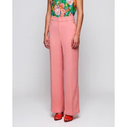Pantalones rectos de mujer lisos de traje