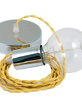 Cables Suspension Luminaire Tm10 1 M Yellow / Chrome Plated One Size - Creative - FashionsVida