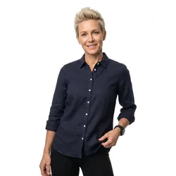 Ofelia Long Sleeve Shirt Navy S Women