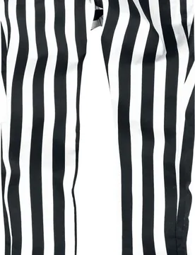 Gothic Stoffhose - Striped Pants - S bis 4XL - für Männer - Größe XL - schwarz/weiß - Männer - male - Banned Alternative - FashionsVida