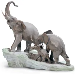 Figura Decorativa Elefantes en camino