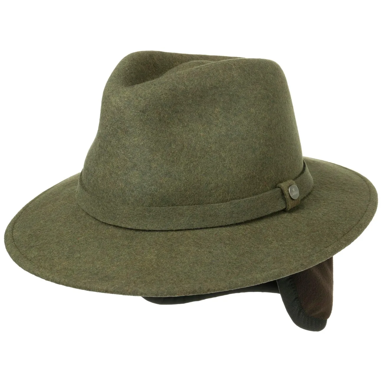 Wool Traveller Hat with Ear Flaps by - olive - Size: 58 cm - Lierys - FashionsVida