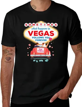 Just Married, What Happens In Las Vegas... T-Shirt sports fans oversized t shirt summer top men tshirt - Aliexpress - FashionsVida