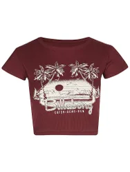 Beachshirt corto Catch Some Sun para mujer baya L
