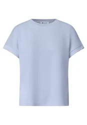 Silk look shirt w.shiny collar female