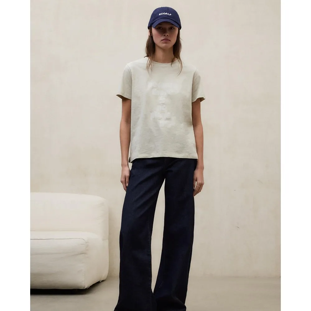 Camiseta de mujer de algodón con print delantero - Ecoalf - FashionsVida