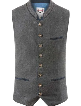 Trachtenweste Sirius (grau-dunkelblau, Gr. 58) von Classics für Herren, Oberteile, 50% Wolle, 25% Viskose, 25% Polyester - Stockerpoint - FashionsVida