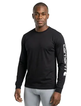 T-shirt à Manches Longues Dearborn Relaxed Fit Black M - Carhartt - FashionsVida