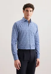 Regular Business Hemd Paisley Blau 39