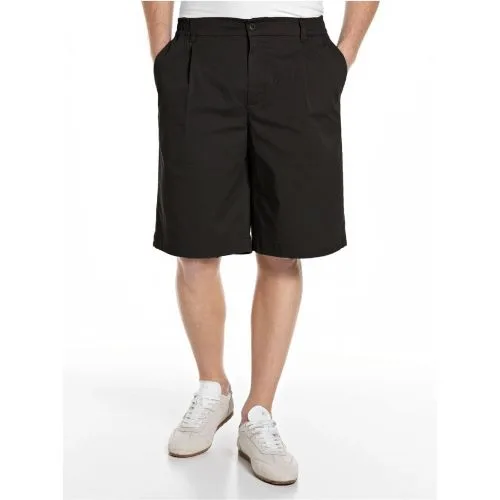 Mens Black Branded Short - Male - Black - W32 - Replay - FashionsVida