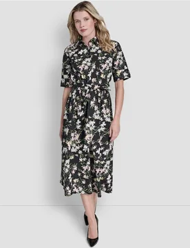 Vestido con estampado floral - DKNY - FashionsVida