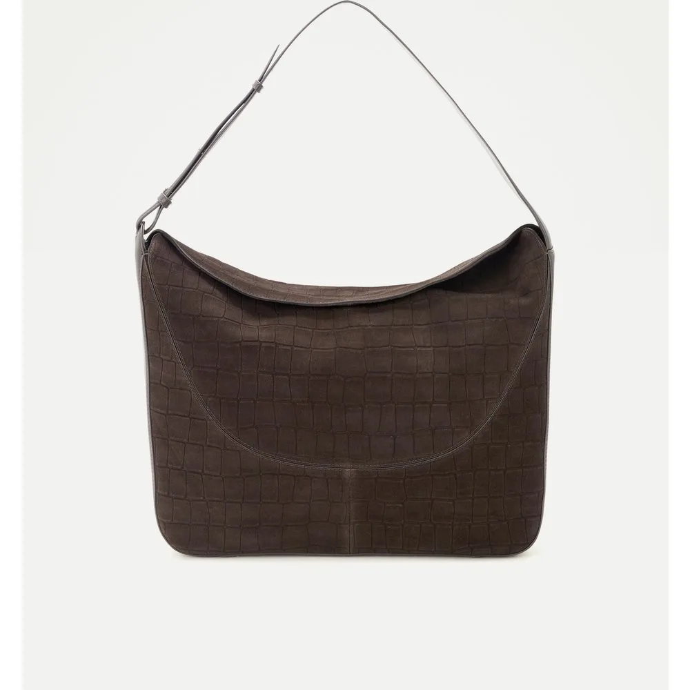 Bolso shopping de piel serraje con efecto cocodrilo - Latouche - FashionsVida