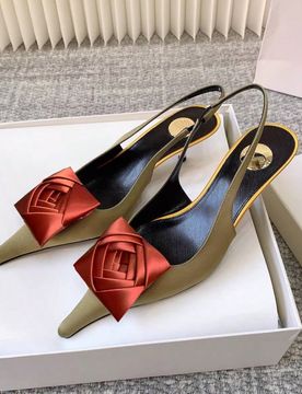 Sandalias de tacón alto con lazo de tela de vanguardia sexy y de moda, con diseño floral cuadrado, para deportes y uso diario, primavera/otoño