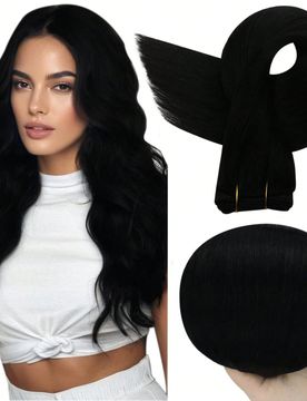 Extensiones de cabello para coser de 26 pulgadas, tejido de cabello liso y suave, uso de salón, fibra sintética de seda japonesa de alta calidad, pa