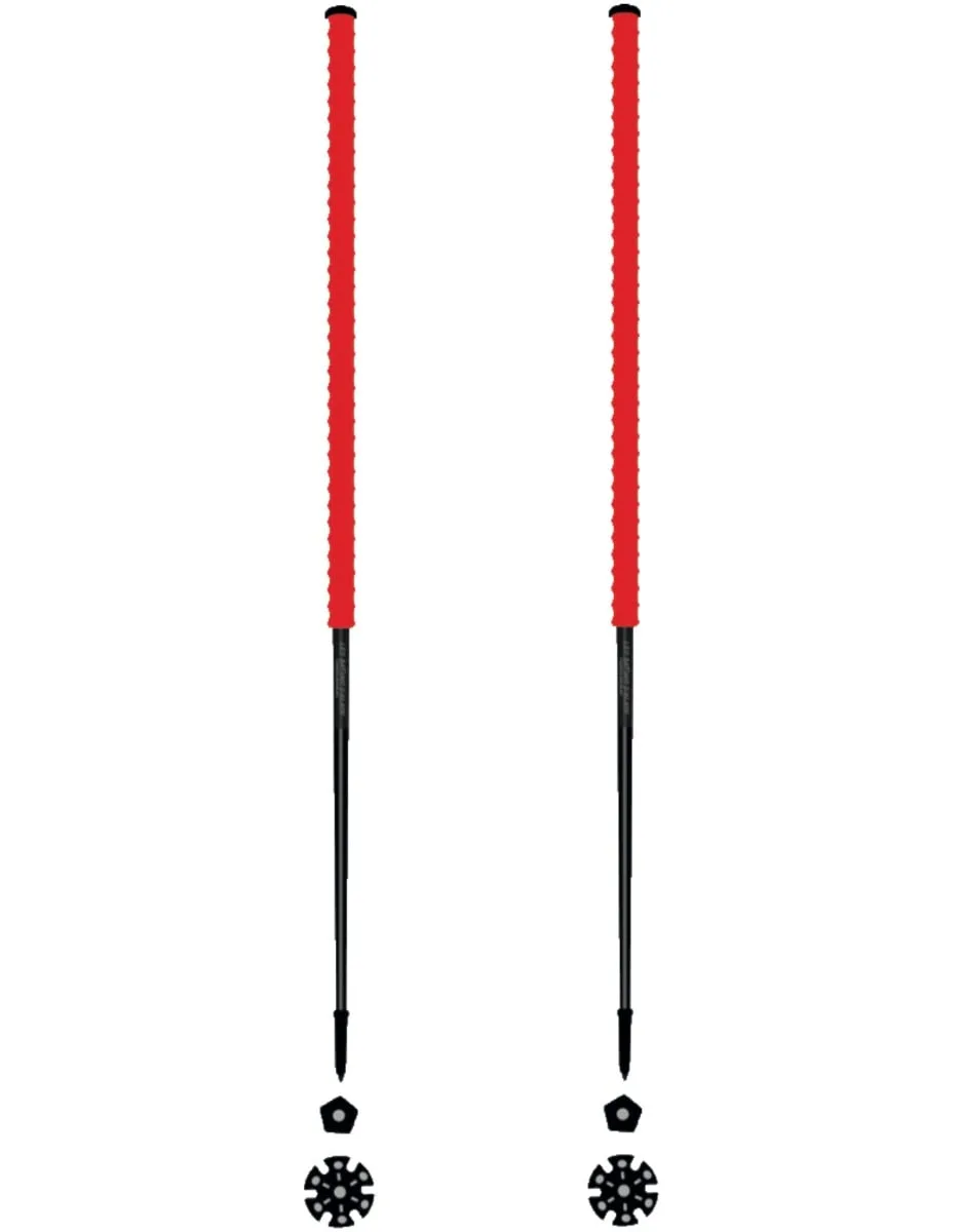 Bâtons de ski de randonnée - Cerise - Taille 135 cm - Rouge - Les batons d'Alain - FashionsVida