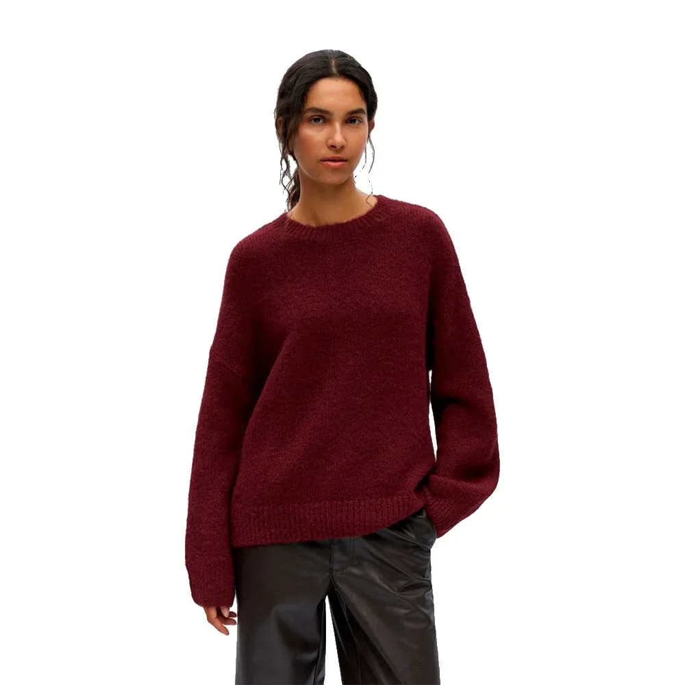 Pull Saggia Lo Windsor Wine / Melange XL - Object - FashionsVida