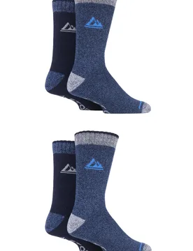 Pair Navy / Blue / Turquoise Performance Boot Socks Men's 6-11 Mens - - Multi Coloured - Size: 6-11 Mens - Storm Bloc - FashionsVida