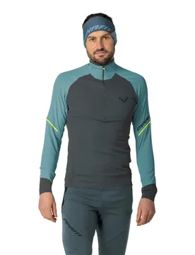 T-shirt à Manches Longues Avec Demi-zip Alpine Smoke Blue L - Dynafit - FashionsVida