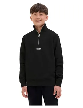 Sweat-shirt à Zip Soho Quarter Black 10 Années Garçon - Jack & jones - FashionsVida