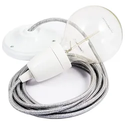 Cables Suspension Luminaire Rl02 50 Cm Glittering Silver / White One Size
