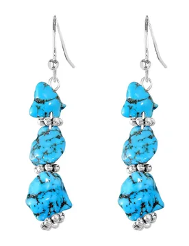 Fashion Tibetan Silver Irregular Turquoise Scottsdale Drop Earrings Jewelry - Aliexpress - FashionsVida