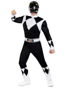 Kostüm Power Rangers Erwachsene schwarz