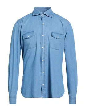 Jeanshemd Herren Blau L,M,S Herren - LUIGI BORRELLI NAPOLI - FashionsVida