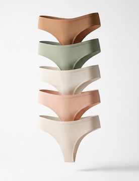 Slip brasiliani a costine 5 pack - multicolor
