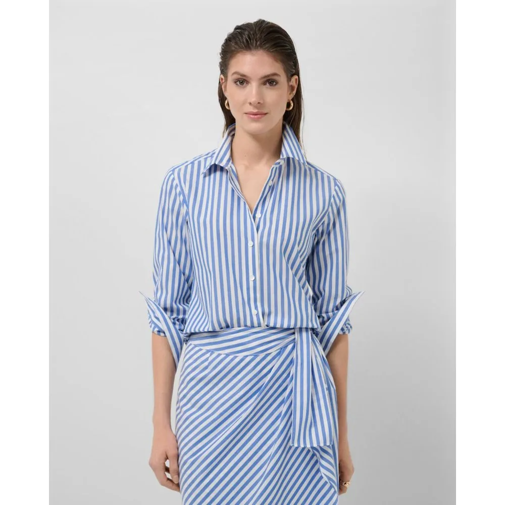 Camisa de mujer algodón con listas - Roberto Verino - FashionsVida