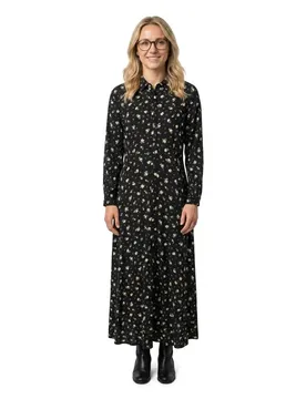 Robe Longue à Manches 3/4 Savanna Long Shirt Black / Petia M