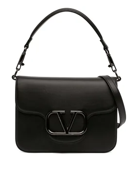 Calfskin Logo Flap Satchel - Valentino - FashionsVida