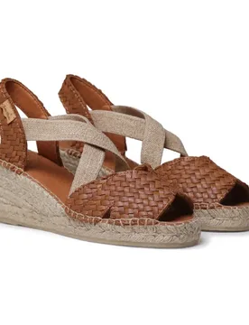 Sandali Con Zeppa In Esparto Salina Brown EU 41 - Toni Pons - FashionsVida